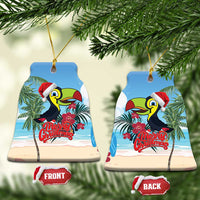 Belize Keel-billed Toucan Christmas Ceramic Ornament Black Orchid Christmas Beach Vibe - Wonder Print Shop