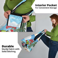 Belize Keel-billed Toucan Christmas Grocery Bag Black Orchid Christmas Beach Vibe