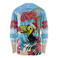 Belize Keel-billed Toucan Christmas Long Sleeve Shirt Black Orchid Christmas Beach Vibe - Wonder Print Shop