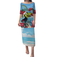 Belize Keel-billed Toucan Christmas Puletasi Black Orchid Christmas Beach Vibe - Wonder Print Shop