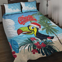 Belize Keel-billed Toucan Christmas Quilt Bed Set Black Orchid Christmas Beach Vibe - Wonder Print Shop