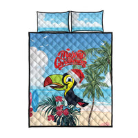 Belize Keel-billed Toucan Christmas Quilt Bed Set Black Orchid Christmas Beach Vibe - Wonder Print Shop