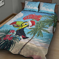 Belize Keel-billed Toucan Christmas Quilt Bed Set Black Orchid Christmas Beach Vibe - Wonder Print Shop