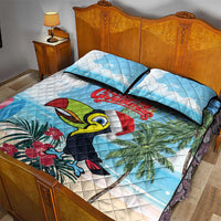 Belize Keel-billed Toucan Christmas Quilt Bed Set Black Orchid Christmas Beach Vibe - Wonder Print Shop