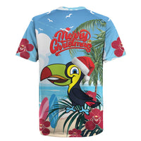 Belize Keel-billed Toucan Christmas Rugby Jersey Black Orchid Christmas Beach Vibe - Wonder Print Shop
