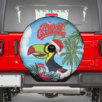 Belize Keel-billed Toucan Christmas Spare Tire Cover Black Orchid Christmas Beach Vibe - Wonder Print Shop