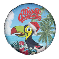 Belize Keel-billed Toucan Christmas Spare Tire Cover Black Orchid Christmas Beach Vibe - Wonder Print Shop