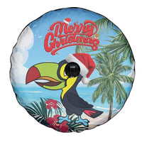 Belize Keel-billed Toucan Christmas Spare Tire Cover Black Orchid Christmas Beach Vibe - Wonder Print Shop