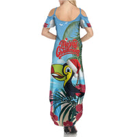 Belize Keel-billed Toucan Christmas Summer Maxi Dress Black Orchid Christmas Beach Vibe - Wonder Print Shop