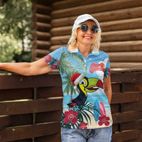Belize Keel-billed Toucan Christmas Women Polo Shirt Black Orchid Christmas Beach Vibe - Wonder Print Shop