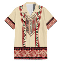 Traditional Romanian Family Matching Mermaid Dress and Hawaiian Shirt With Red Traditional Embroidery Patterns