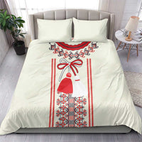 Happy Martisor Day Bedding Set Traditional Romanian Folklore Pattern