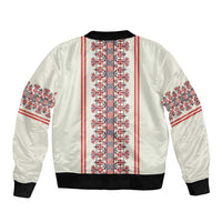 Happy Martisor Day Bomber Jacket Traditional Romanian Folklore Pattern
