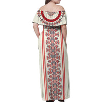 Happy Martisor Day Family Matching Off Shoulder Maxi Dress and Hawaiian Shirt Traditional Romanian Folklore Pattern