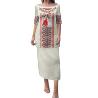 Happy Martisor Day Family Matching Puletasi and Hawaiian Shirt Traditional Romanian Folklore Pattern