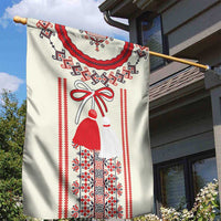 Happy Martisor Day Garden Flag Traditional Romanian Folklore Pattern