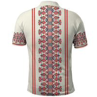 Happy Martisor Day Polo Shirt Traditional Romanian Folklore Pattern