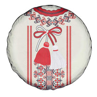 Happy Martisor Day Spare Tire Cover Traditional Romanian Folklore Pattern - Wonder Print Shop