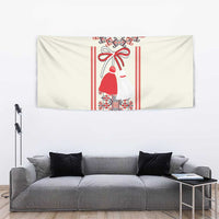Happy Martisor Day Tapestry Traditional Romanian Folklore Pattern - Wonder Print Shop