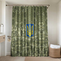 Ukraine Military Vyshyvanka Pattern Bathroom Set Tryzub Emblem Tactical Style - Wonder Print Shop