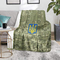Ukraine Military Vyshyvanka Pattern Blanket Tryzub Emblem Tactical Style - Wonder Print Shop