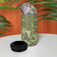 Ukraine Military Vyshyvanka Pattern 4 in 1 Can Cooler Tumbler Tryzub Emblem Tactical Style - Wonder Print Shop