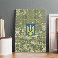 Ukraine Military Vyshyvanka Pattern Canvas Wall Art Tryzub Emblem Tactical Style - Wonder Print Shop