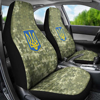 Ukraine Military Vyshyvanka Pattern Car Seat Cover Tryzub Emblem Tactical Style - Wonder Print Shop