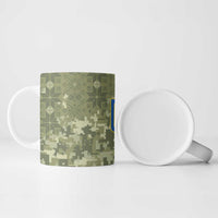 Ukraine Military Vyshyvanka Pattern Ceramic Mug Tryzub Emblem Tactical Style - Wonder Print Shop