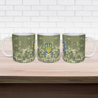 Ukraine Military Vyshyvanka Pattern Ceramic Mug Tryzub Emblem Tactical Style - Wonder Print Shop