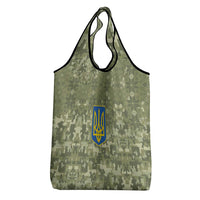 Ukraine Military Vyshyvanka Pattern Grocery Bag Tryzub Emblem Tactical Style - Wonder Print Shop