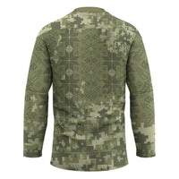 Ukraine Military Vyshyvanka Pattern Hockey Jersey Tryzub Emblem Tactical Style - Wonder Print Shop