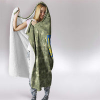 Ukraine Military Vyshyvanka Pattern Hooded Blanket Tryzub Emblem Tactical Style - Wonder Print Shop