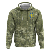 Ukraine Military Vyshyvanka Pattern Hoodie Tryzub Emblem Tactical Style - Wonder Print Shop