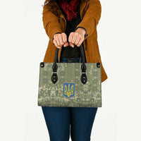 Ukraine Military Vyshyvanka Pattern Leather Bag Tryzub Emblem Tactical Style - Wonder Print Shop