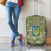 Ukraine Military Vyshyvanka Pattern Luggage Cover Tryzub Emblem Tactical Style - Wonder Print Shop