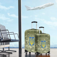 Ukraine Military Vyshyvanka Pattern Luggage Cover Tryzub Emblem Tactical Style - Wonder Print Shop