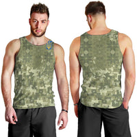 Ukraine Military Vyshyvanka Pattern Men Tank Top Tryzub Emblem Tactical Style - Wonder Print Shop