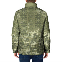 Ukraine Military Vyshyvanka Pattern Padded Jacket Tryzub Emblem Tactical Style - Wonder Print Shop