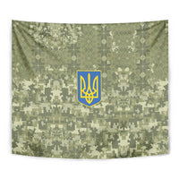 Ukraine Military Vyshyvanka Pattern Tapestry Tryzub Emblem Tactical Style - Wonder Print Shop
