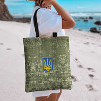 Ukraine Military Vyshyvanka Pattern Tote Bag Tryzub Emblem Tactical Style - Wonder Print Shop