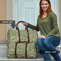 Ukraine Military Vyshyvanka Pattern Travel Bag Tryzub Emblem Tactical Style - Wonder Print Shop