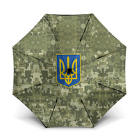 Ukraine Military Vyshyvanka Pattern Umbrella Tryzub Emblem Tactical Style - Wonder Print Shop