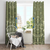 Ukraine Military Vyshyvanka Pattern Window Curtain Tryzub Emblem Tactical Style - Wonder Print Shop