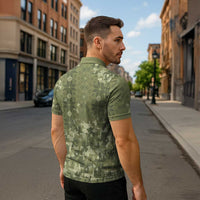 Ukraine Military Vyshyvanka Pattern Zipper Polo Shirt Tryzub Emblem Tactical Style - Wonder Print Shop