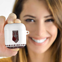 Ukraine Bandura Vyshyvanka Pattern AirPods Case Ukrainian Heritage Folk White Version - Wonder Print Shop
