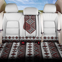 Ukraine Bandura Vyshyvanka Pattern Back Car Seat Cover Ukrainian Heritage Folk White Version - Wonder Print Shop