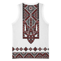 Ukraine Bandura Vyshyvanka Pattern Basketball Jersey Ukrainian Heritage Folk White Version - Wonder Print Shop