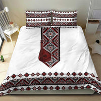 Ukraine Bandura Vyshyvanka Pattern Bedding Set Ukrainian Heritage Folk White Version - Wonder Print Shop