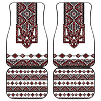 Ukraine Bandura Vyshyvanka Pattern Car Mats Ukrainian Heritage Folk White Version - Wonder Print Shop